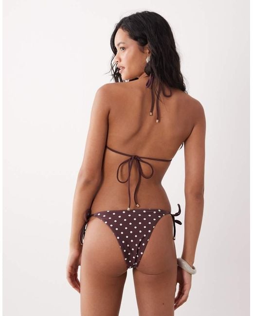Cotton On Brown Triangle Bikini Set