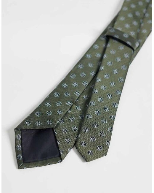 ASOS Green Oval Spotted Print Necktie for men