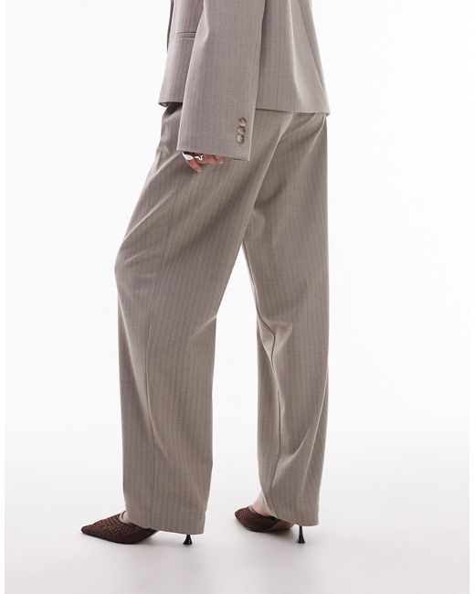 ASOS White Tailored Belted Tapered Leg Trouser