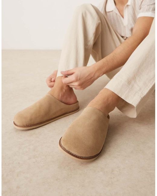 ASOS Natural Mule Clog Sandals for men