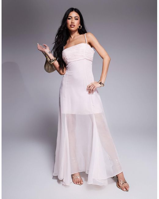 Forever New Purple – transparentes maxikleid