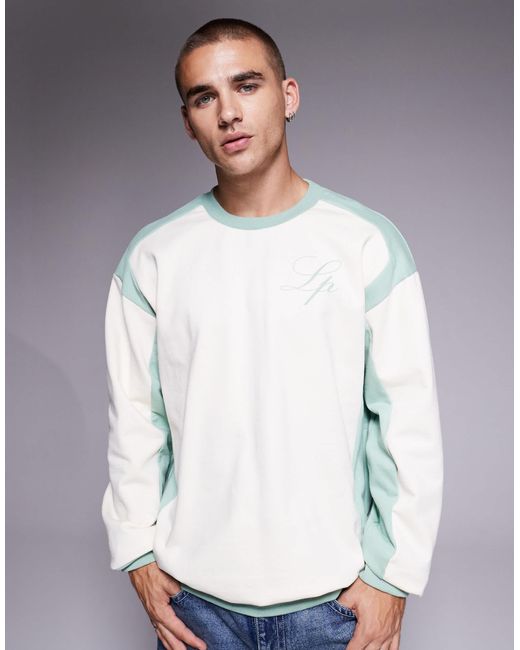 Liquor N Poker Gray 400gsm Sweatshirt With Gothic Script Logo for men