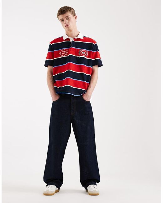 Tommy Hilfiger Red Relaxed Fit Polo Shirt for men