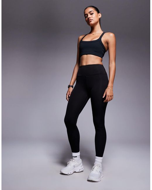 4505 Gray Icon Soft Touch Medium Support Soft Touch Square Neck Sports Bra