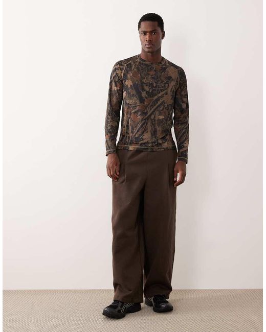 Abercrombie & Fitch Brown Ypb Workout Long Sleeve Top for men