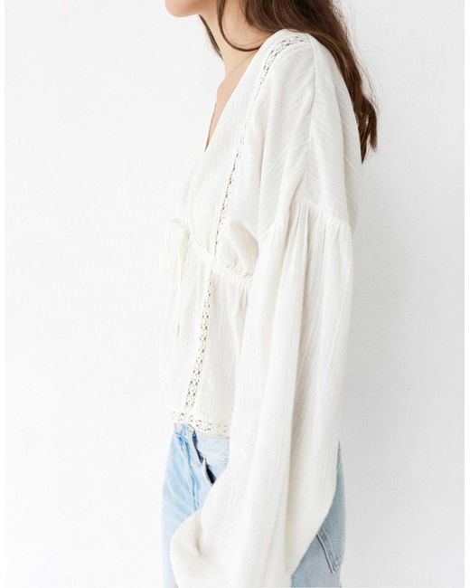 Pull&Bear White – bluse