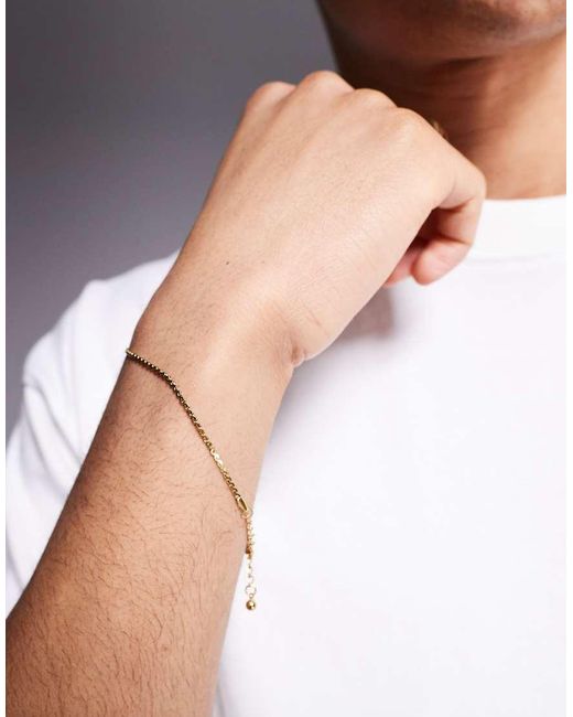 Pulsera Dorada Estilo Cadena Retorcida De Acero Inoxidable Resistente Al Agua De ASOS de hombre de color Natural