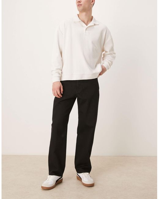 SELECTED White Kobe Loose Fit Jeans for men