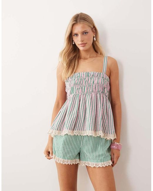 ASOS Multicolor Double Layer Playsuit
