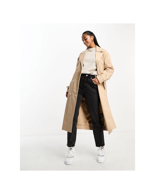 Forever New White Belted Trench Midi Coat