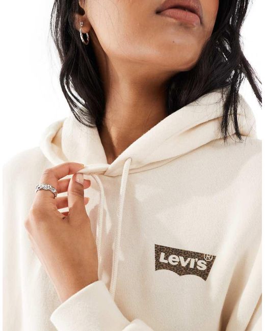 Levi's Natural Everyday Small Cheetah Batwing Logo Hoodie