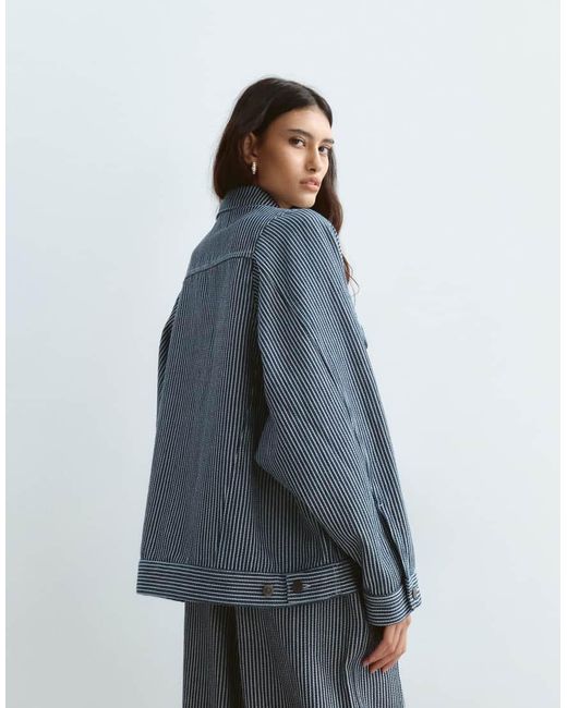 ARRANGE Blue Oversized Jacket Co-ord