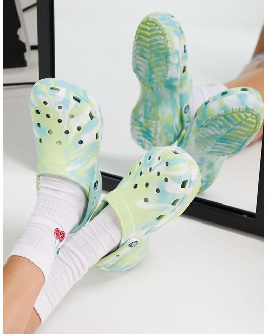 Crocs™ Classic Platform Clogs in Green Lyst Canada