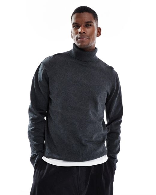 Jack & Jones Blue Roll Neck Jumper for men