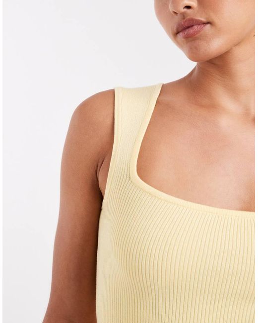JJXX Green Knitted Sqaure Neck Top