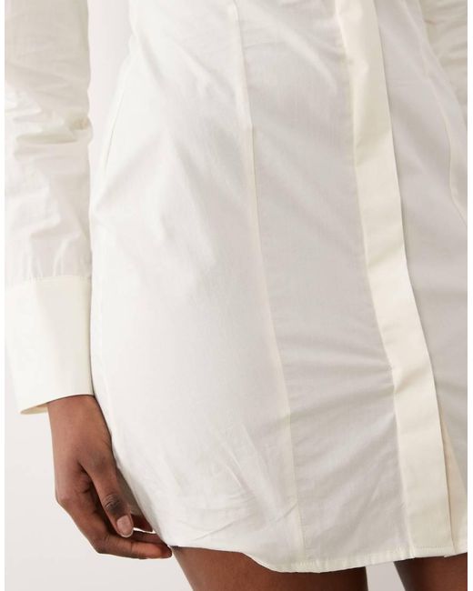 ASOS Natural Fitted Shirt Dress