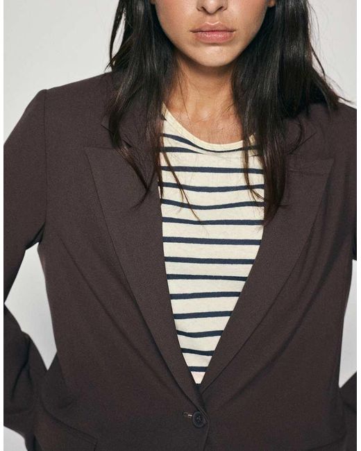 Blazer Basic di Pull&Bear in Brown