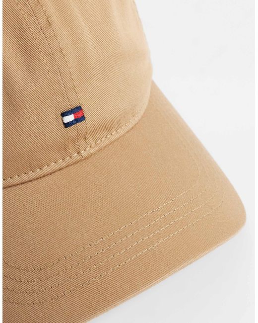Tommy Hilfiger Natural Small Flag Logo Essential Cap for men