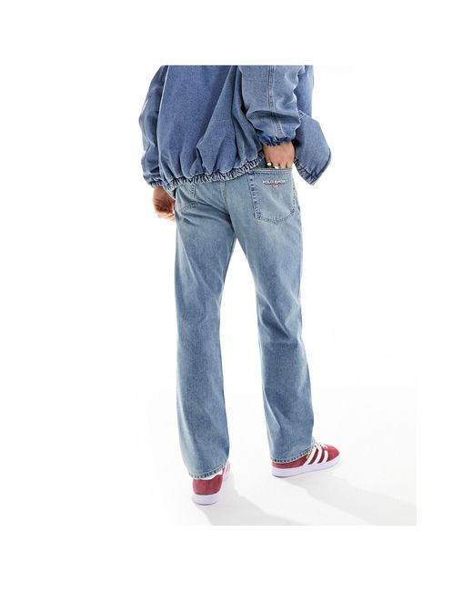 Sport capsule - jeans dritti classici blu lavaggio chiaro con logo sulla tasca di Polo Ralph Lauren in Blue da Uomo