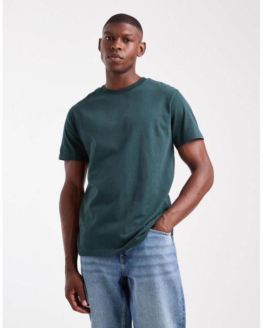 ASOS – basic-t-shirt in Blue für Herren