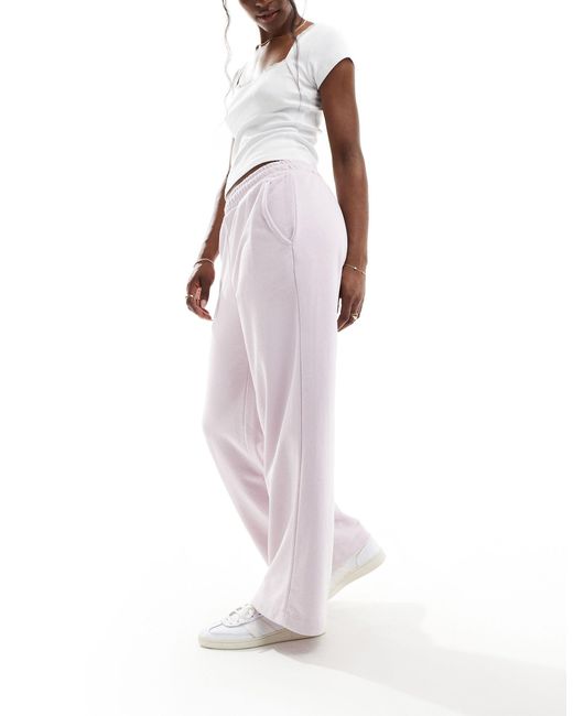Bershka White – weit geschnittene jogginghose