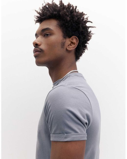 Pull&Bear – basic-muskelshirt in Blue für Herren