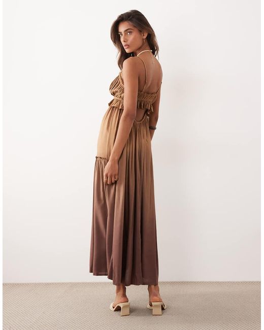 Iisla & Bird Brown Maxi Beach Dress