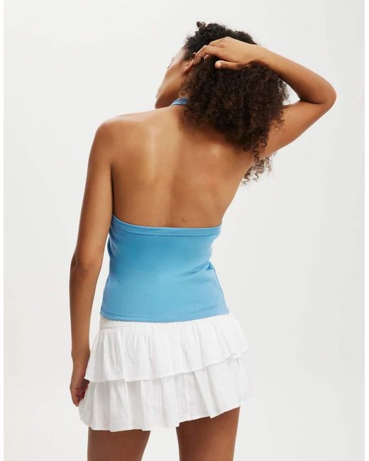 Cotton On White Alexa Button Front Halter