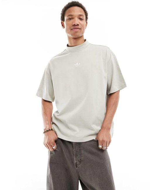 ☆adidas☆ Basketball Tee Gray adidas Originals Unisex Basketball High Neck T-shirt in Grey