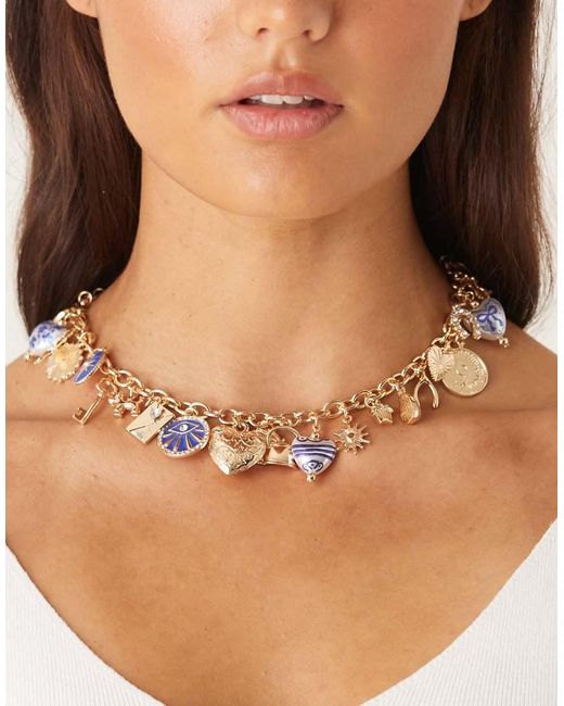 ASOS Natural Limited Edition Short Charm Necklace