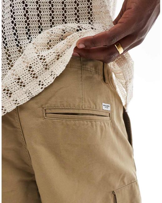 Jack & Jones Natural Cargo Shorts for men
