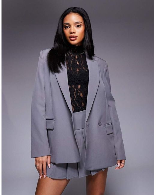 Kaiia Gray Exclusive Tailored Oversized Blazer Co-ord