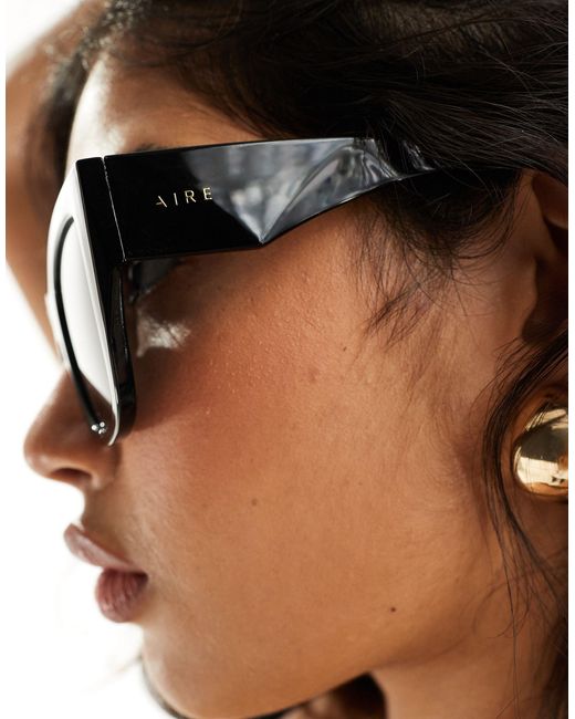 Pallas - occhiali da sole squadrati neri di Aire in Black