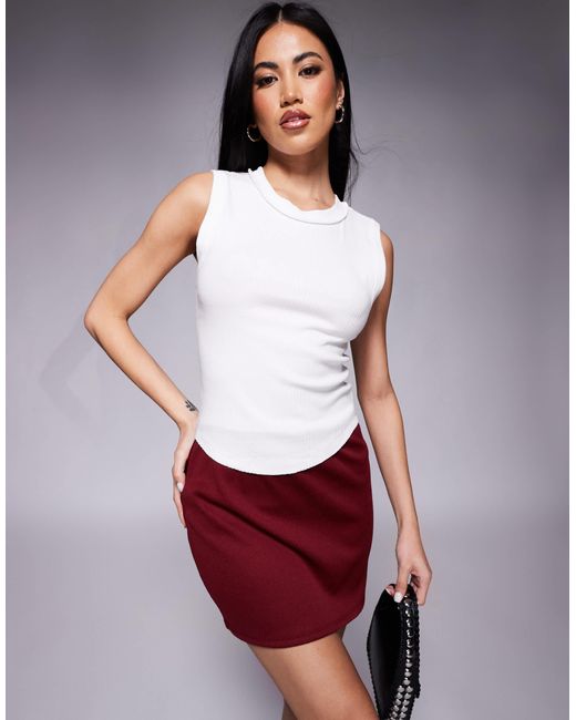 River Island Purple Rib Tank Top