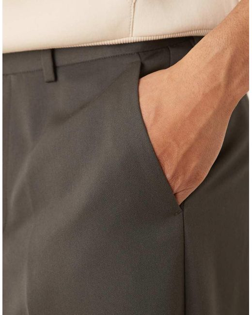 ASOS Black Smart Loose Leg Trousers for men
