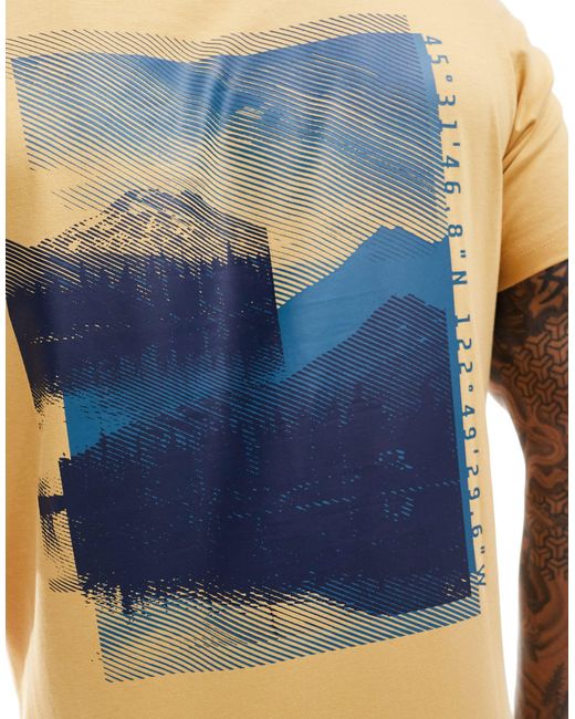 Rapid ridge - t-shirt color cammello con stampa sul retro di Columbia in Blue da Uomo