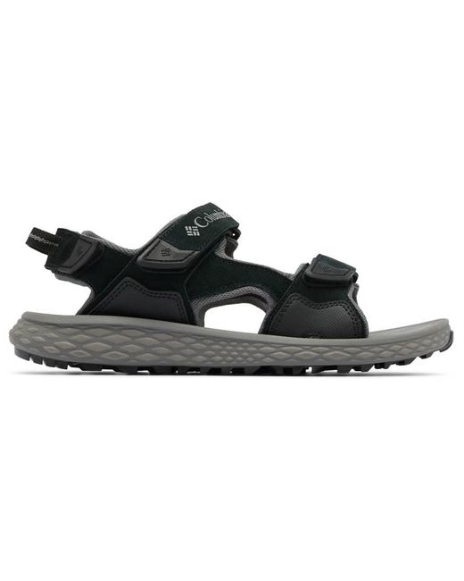 Columbia Black Konos Hiker 3-Strap Polyester Sandals for men