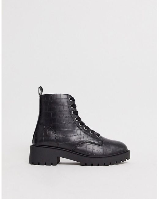 new look lace up boots