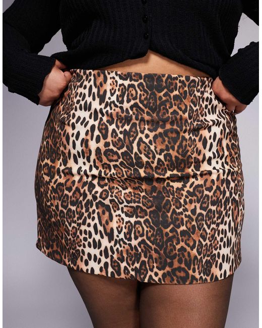 ASOS Blue Asos Design Curve Mini Skirt