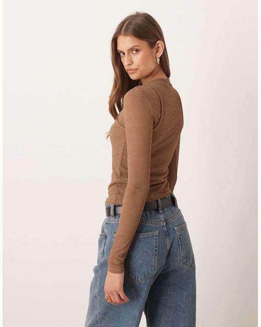 ASOS Blue Double Layer Long Sleeve Top