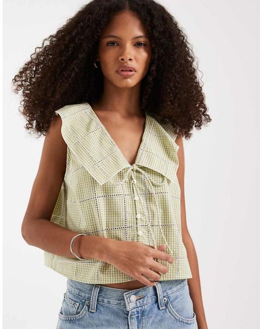 Free People Blue Waiting For Me Crop Top