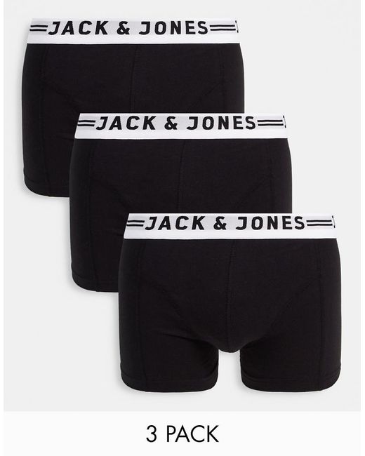 Pack De 3 Pares De Calzoncillos En De Jack & Jones de hombre de color Black