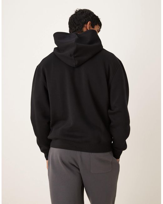 ASOS Black Essentials Relaxed Fit Hoodie for men