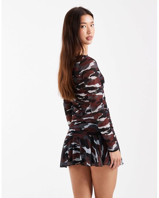Collusion Black Flippy Micro Mini Skirt
