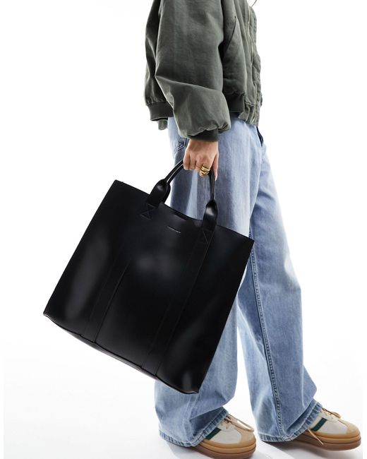 Claudia Canova Large Box Tote Bag in Black Lyst