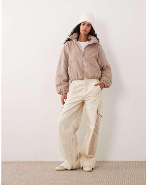 Cotton On Natural Polar Fleece Padded Jacket