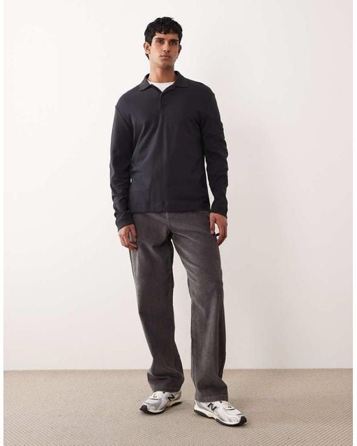 Mango Blue 100% Cotton Knitted Polo Top for men