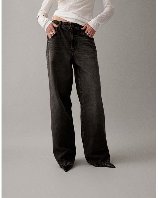 ASOS Black Low Rise baggy Jeans