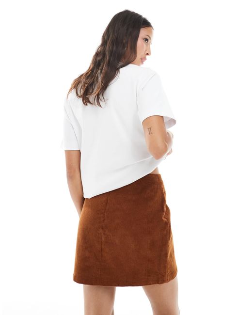 Threadbare White – cord-minirock