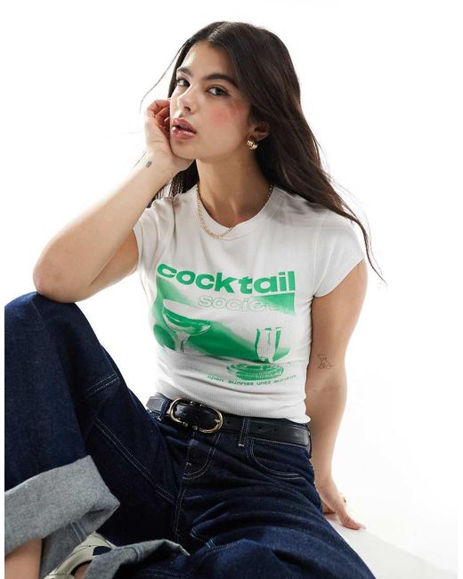ASOS Baby-T-Shirt Met Grafische Print in het Green